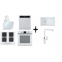 Franke Smart Linear 60 Cm Beyaz Cam Ankastre Set + Bulaşık Makinesi + Evye + Armatür Franke Smart Linear 60 Cm Beyaz Cam Ankastre Set + Bulaşık Makinesi + Evye + Armatür