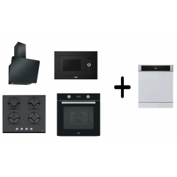 Franke Smart Linear Siyah Cam 60cm Ankastre Set + Mikrodalga + Bulaşık Makinesi