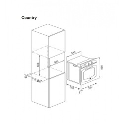 Franke Country 65 FCO 86 H Avena Rustik Ankastre Fırın - 116.0696.541