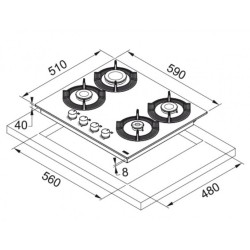 Franke Maris FHMF 604 4GC White Glass Ocak - 106.0541.749