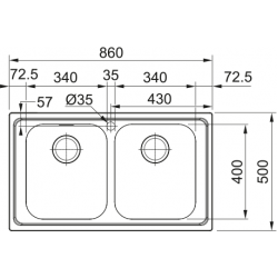 Franke SRX 620-86 Tezgah Altı Inox Evye 