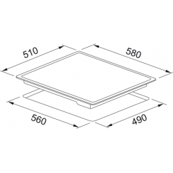Franke FRSM 604 C T XS Siyah Elektrikli Ankastre Ocak 