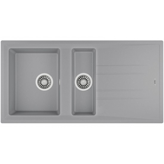 Teka STONE 60 B-TG 1.5 Gözlü Tezgah Üstü Metalic Grey Granit Evye - 115360000