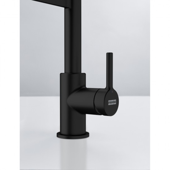 Franke Lina Semi Pro Matt Black Duşlamalı Spiralli Armatür