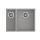Teka SQUARE 560 TG 1.5 Gözlü Tezgah Altı Damlalıksız Granit Stone Grey Evye - 115260030