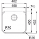 Franke Smart Cuba SRX 110-45 Tezgah Altı Evye