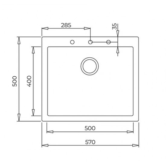 Teka Forsquare 50.40 Tezgah Üstü Evye - 115230005