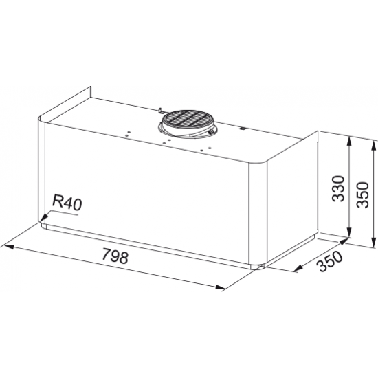 Franke Mythos Masterpiece FMY W BK M/AN 80 KL Matt Black + Antrasit Davlumbaz