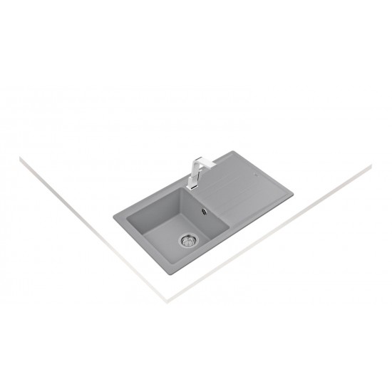 Teka STONE 50 B-TG Tek Hazneli Tek Damlalıklı Metalik Grey Evye - 115330014