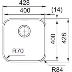 Franke Smart Cuba SRX 110-40 Tezgah Altı Evye 