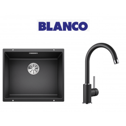 Blanco Subline 500 U Tezgah Altı Antrasit Evye + Blanco Mida Spiralsiz Antrasit Armatur Blanco Subline 500 U Tezgah Altı Antrasit Evye + Blanco Mida Spiralsiz Antrasit Armatur