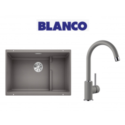 Blanco Subline 700 U Level Tezgah Altı 1.5 Gözlü Alu Metallic Evye + Mida Alu Metallic Spiralsiz Armatur Blanco Subline 700 U Level Tezgah Altı 1.5 Gözlü Alu Metallic Evye + Mida Alu Metallic Spiralsiz Armatur