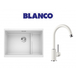 Blanco Subline 700 U Level Tezgah Altı 1.5 Gözlü Beyaz Evye + Mida Beyaz Spiralsiz Armatur Blanco Subline 700 U Level Tezgah Altı 1.5 Gözlü Beyaz Evye + Mida Beyaz Spiralsiz Armatur