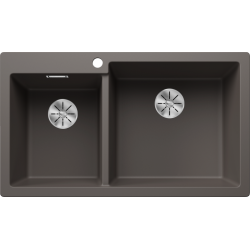Blanco Pleon  9  Tezgah Üstü 2 Gözlü Damlalıksız Granit Volcano Gri Evye - 527325