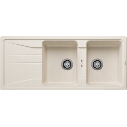 Blanco Sona  8 S Tezgah Üstü 2 Gözlü Her İki Yöne Kullanılabilir Granit Soft Beyaz Evye - 527156
