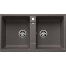 Blanco ZIA 9 Tezgah Üstü 2 Gözlü Damlalıksız Granit Volcano Gri Evye - 527393