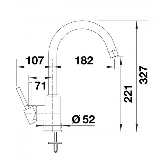Blanco Mida Spiralsiz Volcano Gri Armatür - 526965