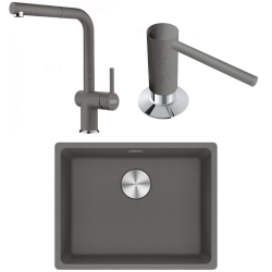 Franke Maris Mrg 110-52 Fragranite Stone Grey + Active Plus Stone Grey Armatur ve Sıvı Sabunluk Kampanyası