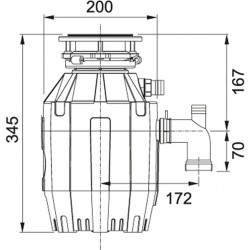 Franke TE-50  1 / 2 Beygir Güçlü Çöp Öütücü
