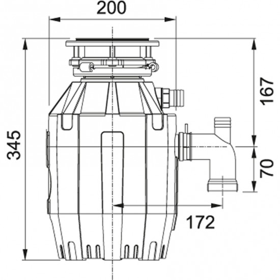 Franke TE-50  1 / 2 Beygir Güçlü Çöp Öütücü