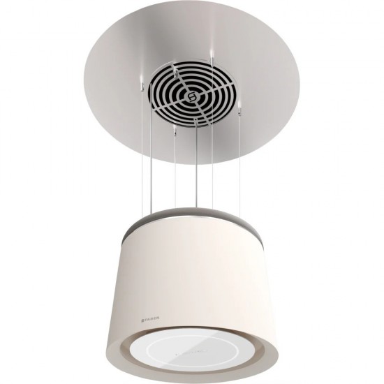 Faber Celine Plus WW/CG Mat Beyaz Ada Tipi Asansörlü Davlumbaz