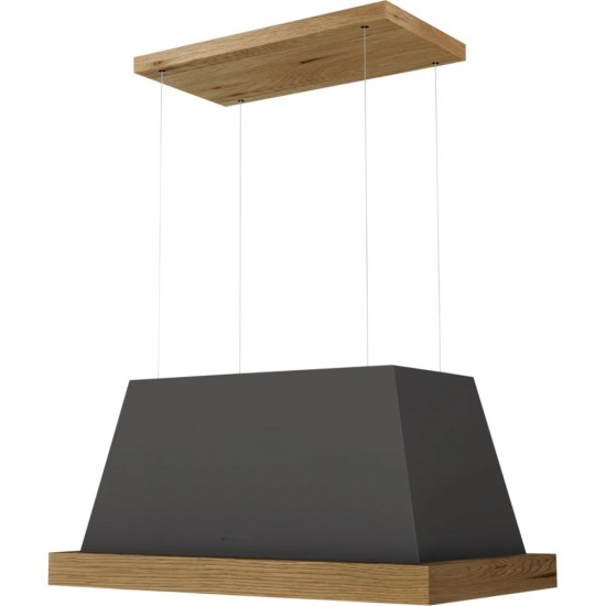 Faber Thea Isola EV8 DG MATT F80 SC Mat Koyu Gri Ada Tipi Davlumbaz