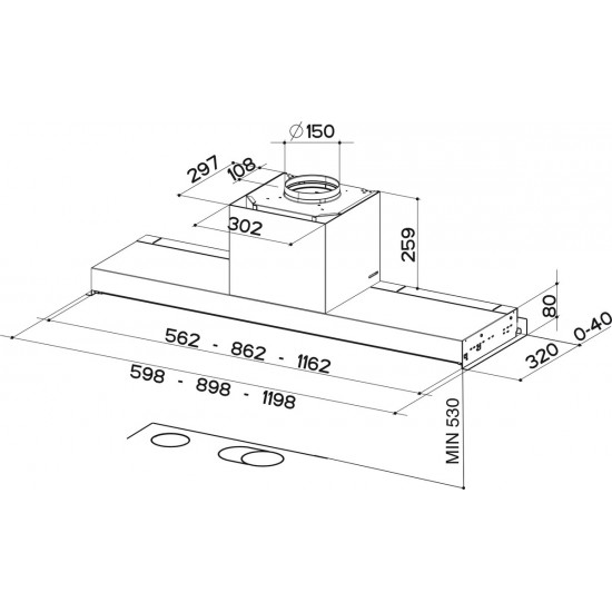 Faber In-Nova Premium EV8+X A90 Paslanmaz Çelik Ankastre Davlumbaz