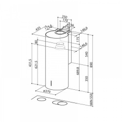 Franke Faber CYLINDRA ISOLA GLOSS CYLIND I.EVO PLUS WH GLOSS A37 Ada Tipi Yuvarlak Davlumbaz - 335.0492.563 Franke Faber CYLINDRA ISOLA GLOSS CYLIND I.EVO PLUS WH GLOSS A37 Ada Tipi Yuvarlak Davlumbaz - 335.0492.563