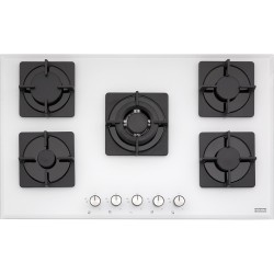 Franke Smart Linear Square FHNS 905 4G TC WH C White Glass 5 Gozlu 90 Cm Beyaz Cam Ankastre Ocak - 106.0490.105