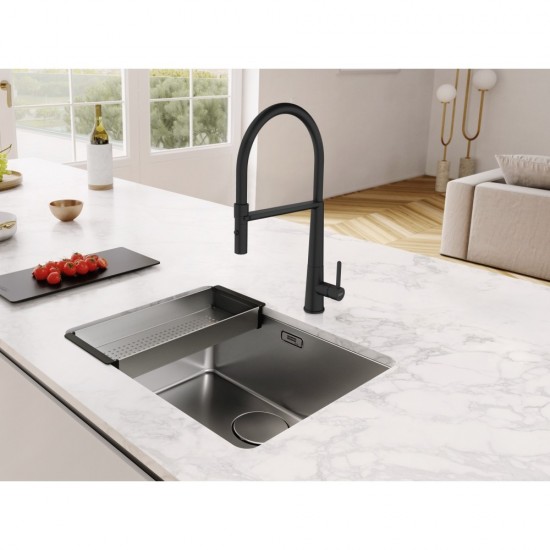 Franke Icon Semi Pro Duşlamalı Spiralli Matt Black Armatür