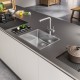 Franke Atlas Çift Elcikli Arıtma Takılabilen Spiralsiz Inox Armatür