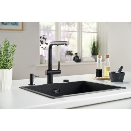 Franke Active Plus Metalic Doccia Matt Black Duşlamalı Spiralli Armatür