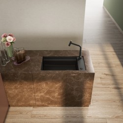 Franke Kubus 2 KNG 110-62 Mat Siyah Granit Evye