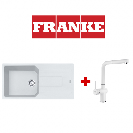 Franke Kampanya Urban UBG 611-100 Granit Bianco Evye ve Active Plus Spiralli Bianco Armatür