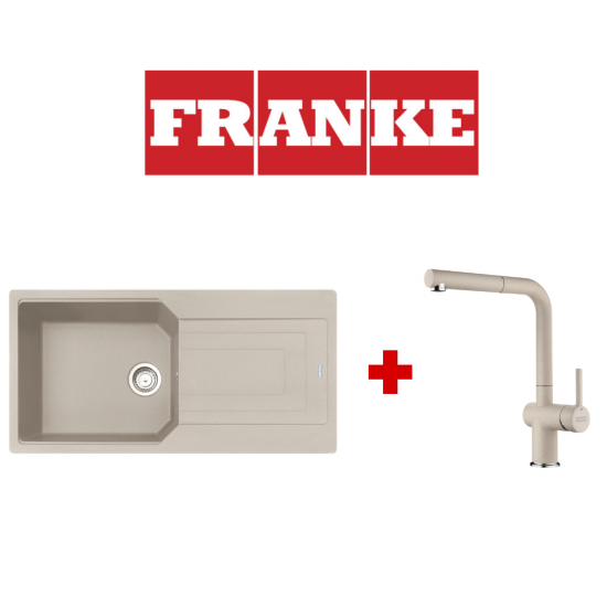 Franke Kampanya Urban UBG 611-100 Granit Sahara Evye ve Active Plus Spiralli Sahara Armatür