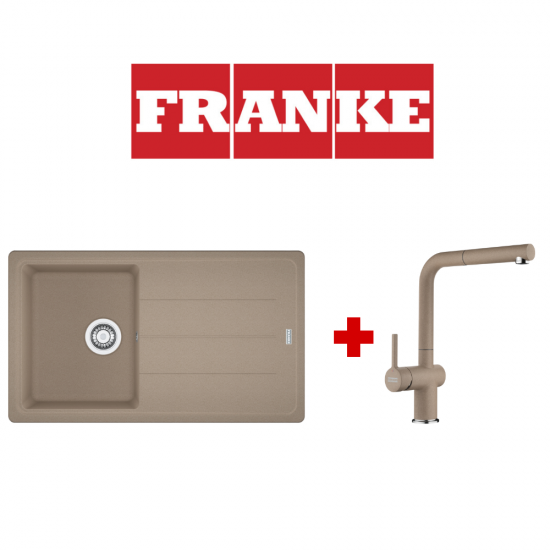 Franke Kampanya Basis BFG 611-86 Oyster Granit Evye ve Franke Active Plus Oyster Armatür