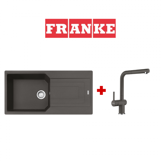 Franke Kampanya Urban UBG 611-100 Granit Slate Grey Evye ve Active Plus Spiralli Slate Grey Armatür    