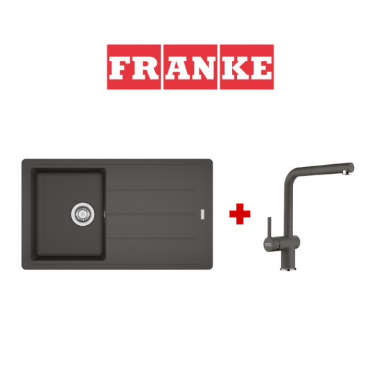 Franke Kampanya Basis BFG 611-86 Slate Grey Granit Evye ve Franke Active Plus Slate Grey Armatür