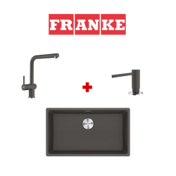 Franke Kampanya Maris MRG 110-72 Granit Slate Grey Evye ve Active Plus Spiralli Slate Grey Armatür ve Sıvı Sabunluk Kampanyası   