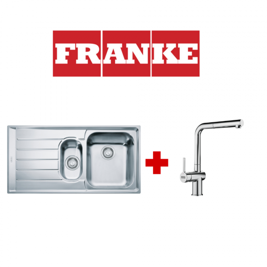 Franke Kampanya Neptun NEX 651 Paslanmaz Çelik Sol Damlalıklı Evye ve Active Plus Paslanmaz Çelik Armatür
