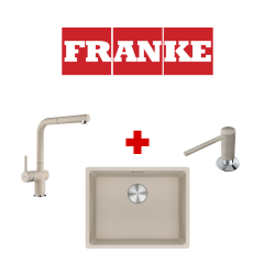 Franke Kampanya Maris MRG 110-52 Granit Sahara Evye Active Plus Spiralli Sahara Armatür ve Sıvı Sabunluk Kampanyası