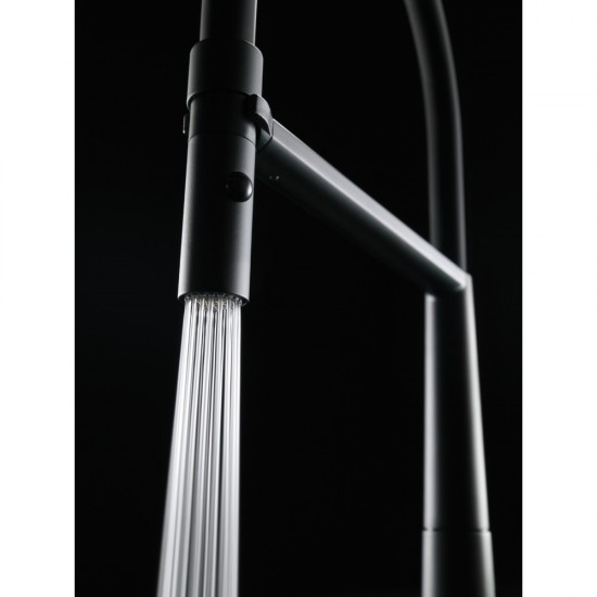 Franke Icon Semi Pro Duşlamalı Spiralli Matt Black Armatür