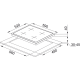 Franke Smart Linear Square FHNS 604 4G WH C Beyaz Ankastre Ocak