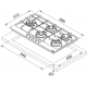 Franke Maris FHMA 905 4G DCL XS Inox	Ankastre Ocak - 106.0554.383