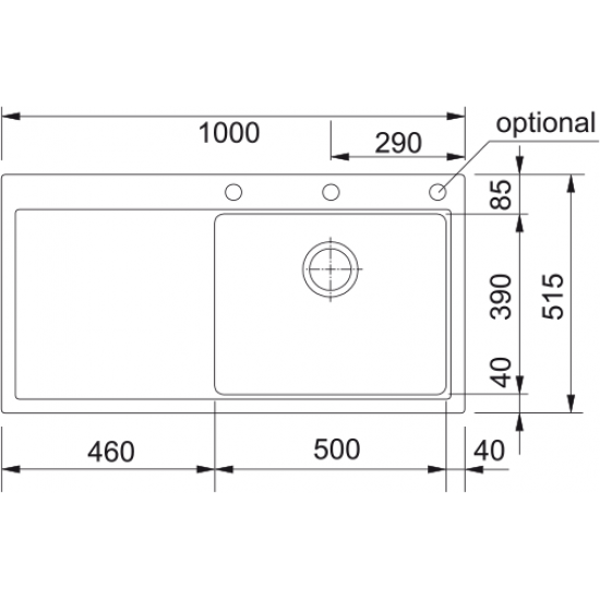 Franke Mythos MTG 611-100 SOL Damlalıklı Bianco Granit Evye