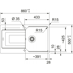 Franke Urban UBG 611-86 Slate Grey Granit Evye
