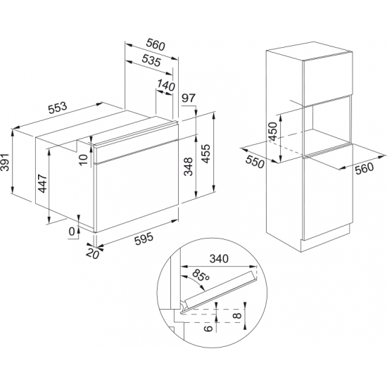 Franke Smart FSM 45 MW XS Siyah + Inox 45 CM Mikrdolaga Fırın