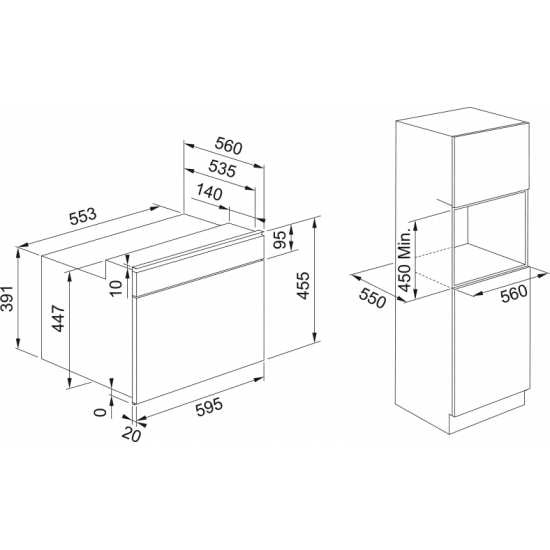 Franke Mythos FMY 45 MW BK Buharlı Siyah Kombi Mikrodalga 