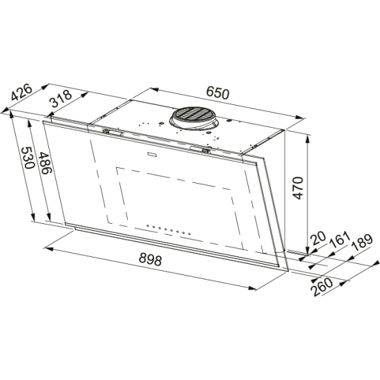 Franke Mythos Pro FMY 907 FM BK/BK Siyah Duvar Tipi Ankastre Davlumbaz