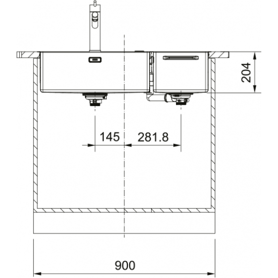Franke Box Center BWX 220-54-27 Özel Tasarım Inox Evye
